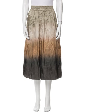 Vince Colorblock Pattern Midi Length Skirt