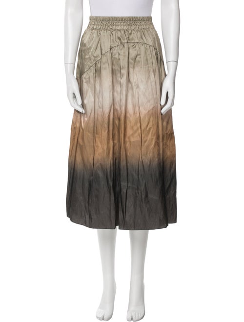 Vince Colorblock Pattern Midi Length Skirt