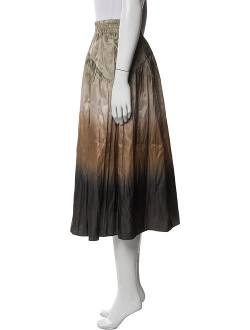 Vince Colorblock Pattern Midi Length Skirt