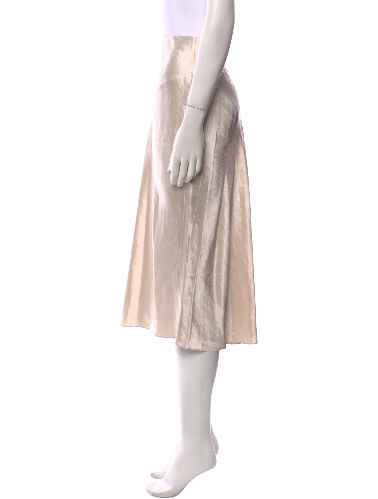 Vince Pleated Accents Midi Length Skirt