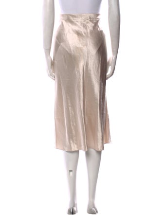 Vince Pleated Accents Midi Length Skirt