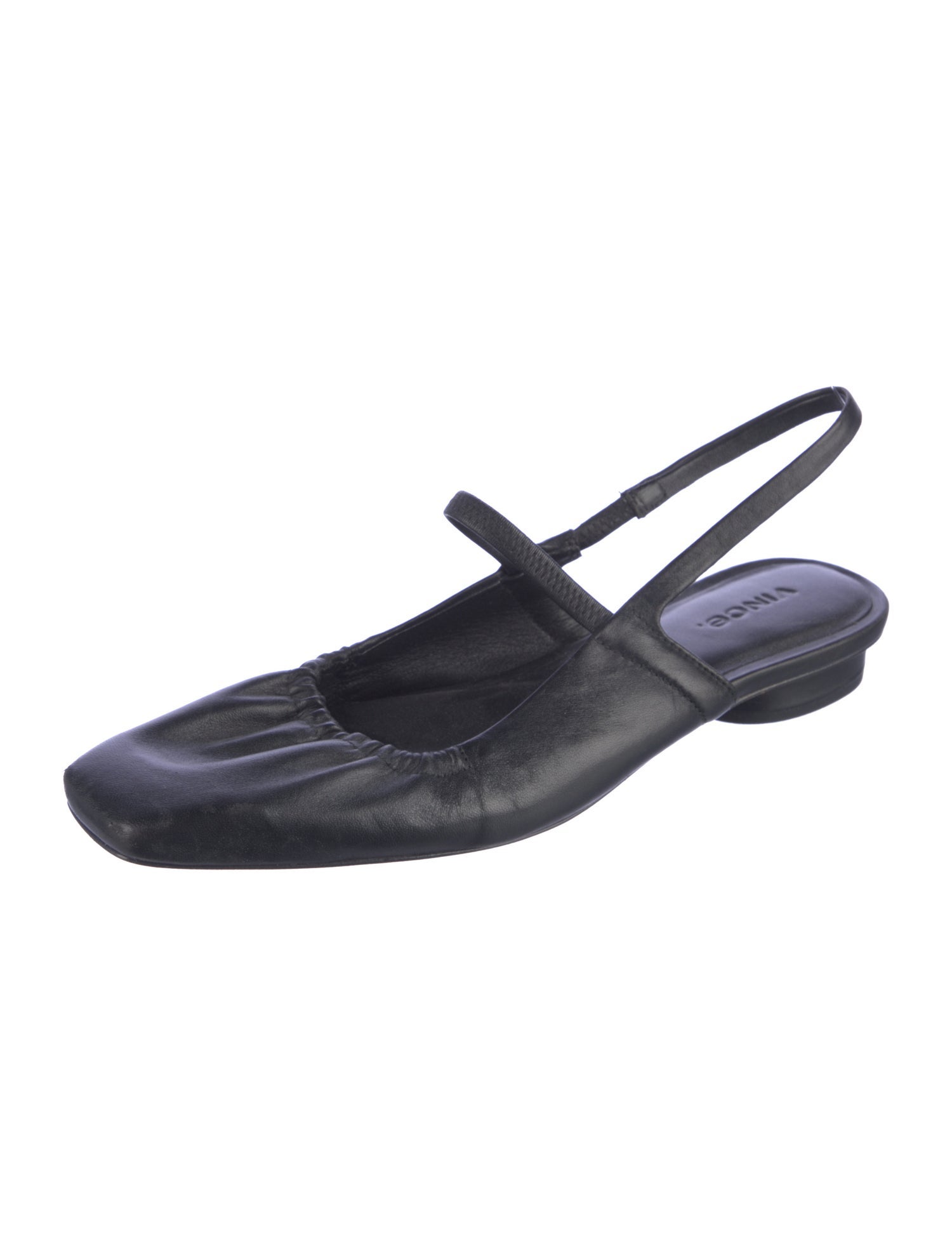 Vince Leather Slingback Flats