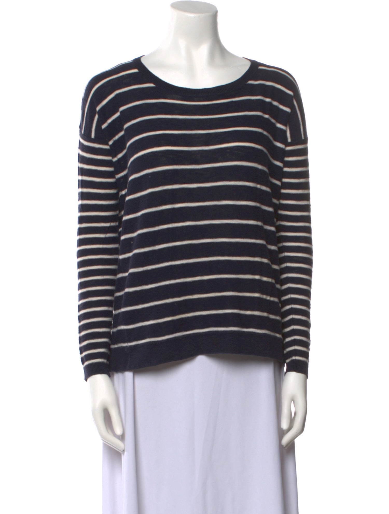 Vince Striped Scoop Neck Sweater