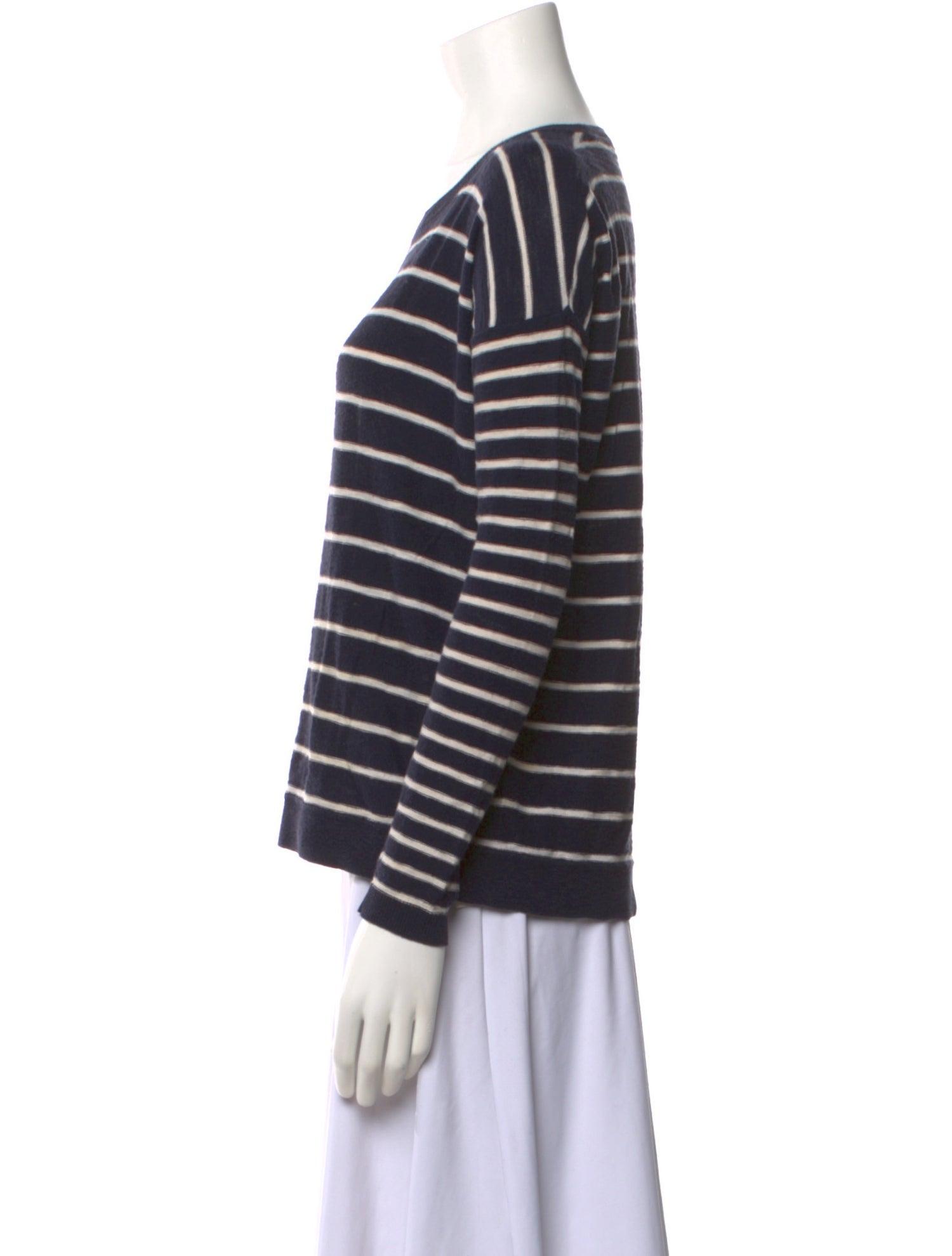 Vince Striped Scoop Neck Sweater