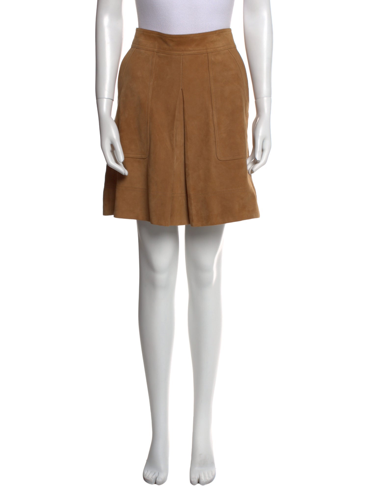 Vince Goat Leather Mini Skirt