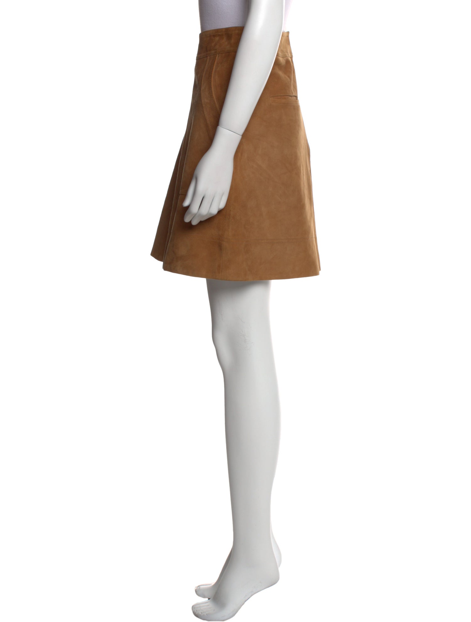 Vince Goat Leather Mini Skirt