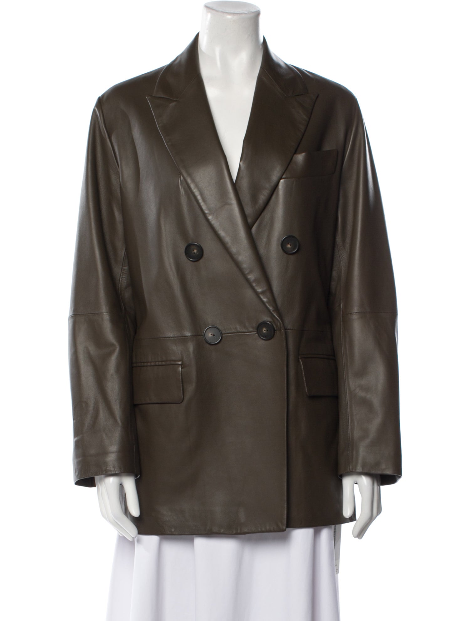 Vince Leather Peacoat w/ Tags