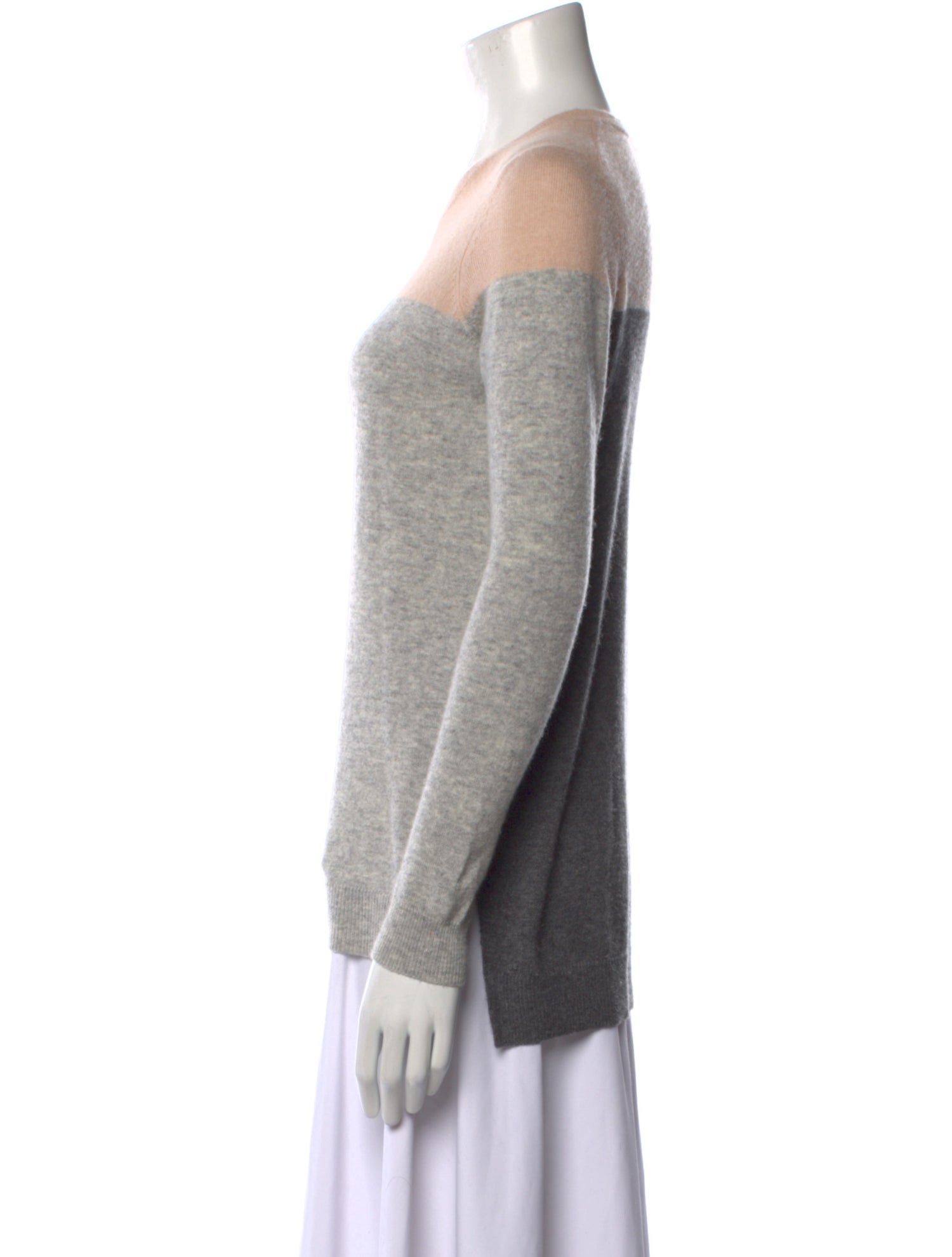 Vince Cashmere Colorblock Pattern Sweater