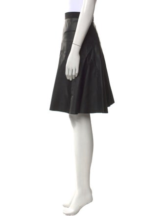 Vince Lamb Leather Knee-Length Skirt