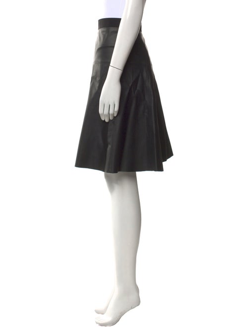 Vince Lamb Leather Knee-Length Skirt