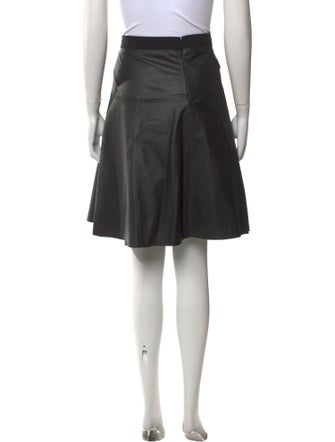 Vince Lamb Leather Knee-Length Skirt