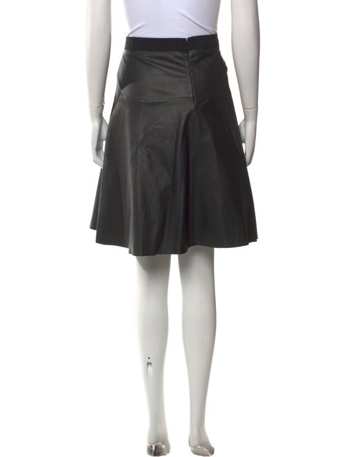 Vince Lamb Leather Knee-Length Skirt