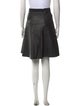 Vince Lamb Leather Knee-Length Skirt