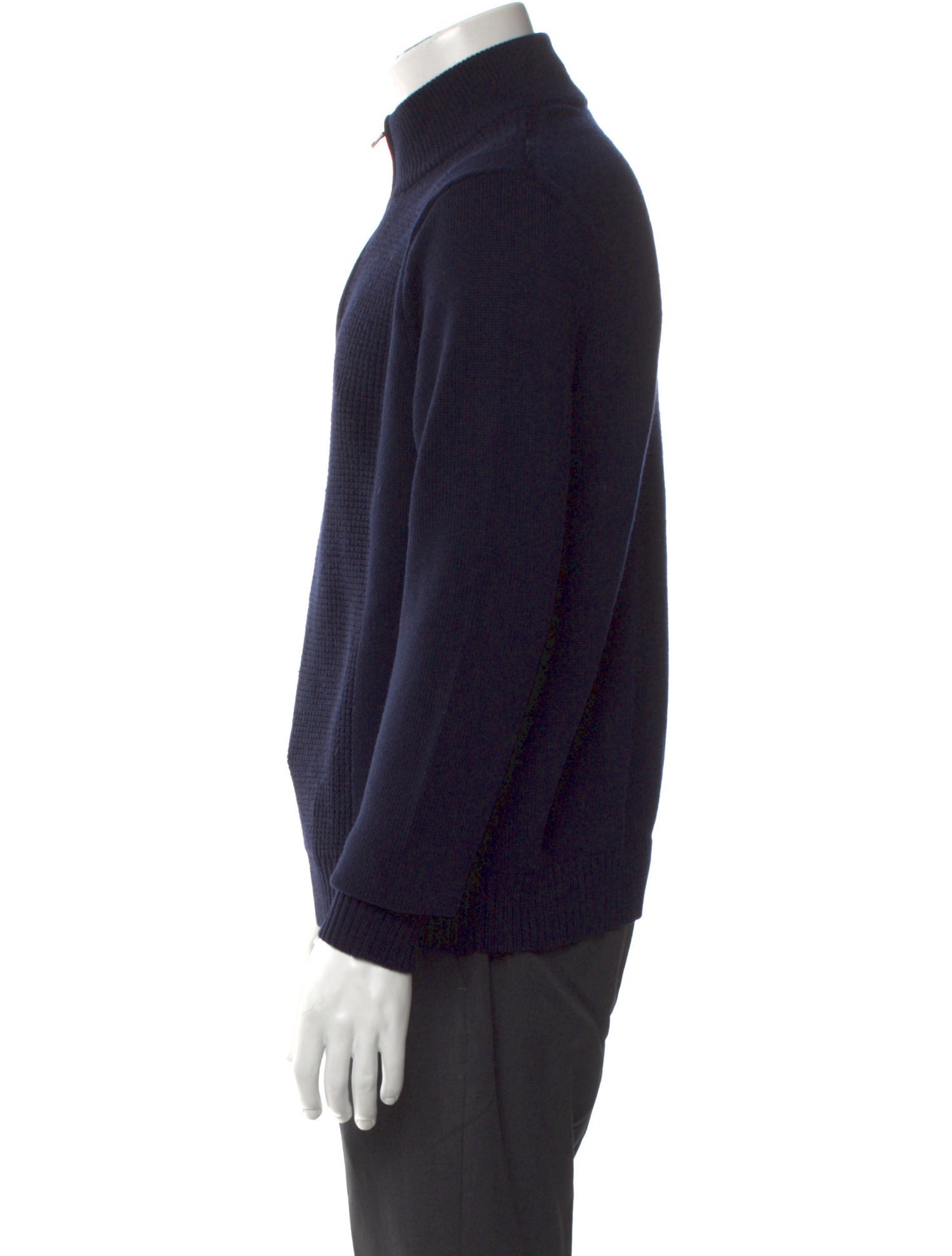 Vince Wool Mock Neck Polo Sweater