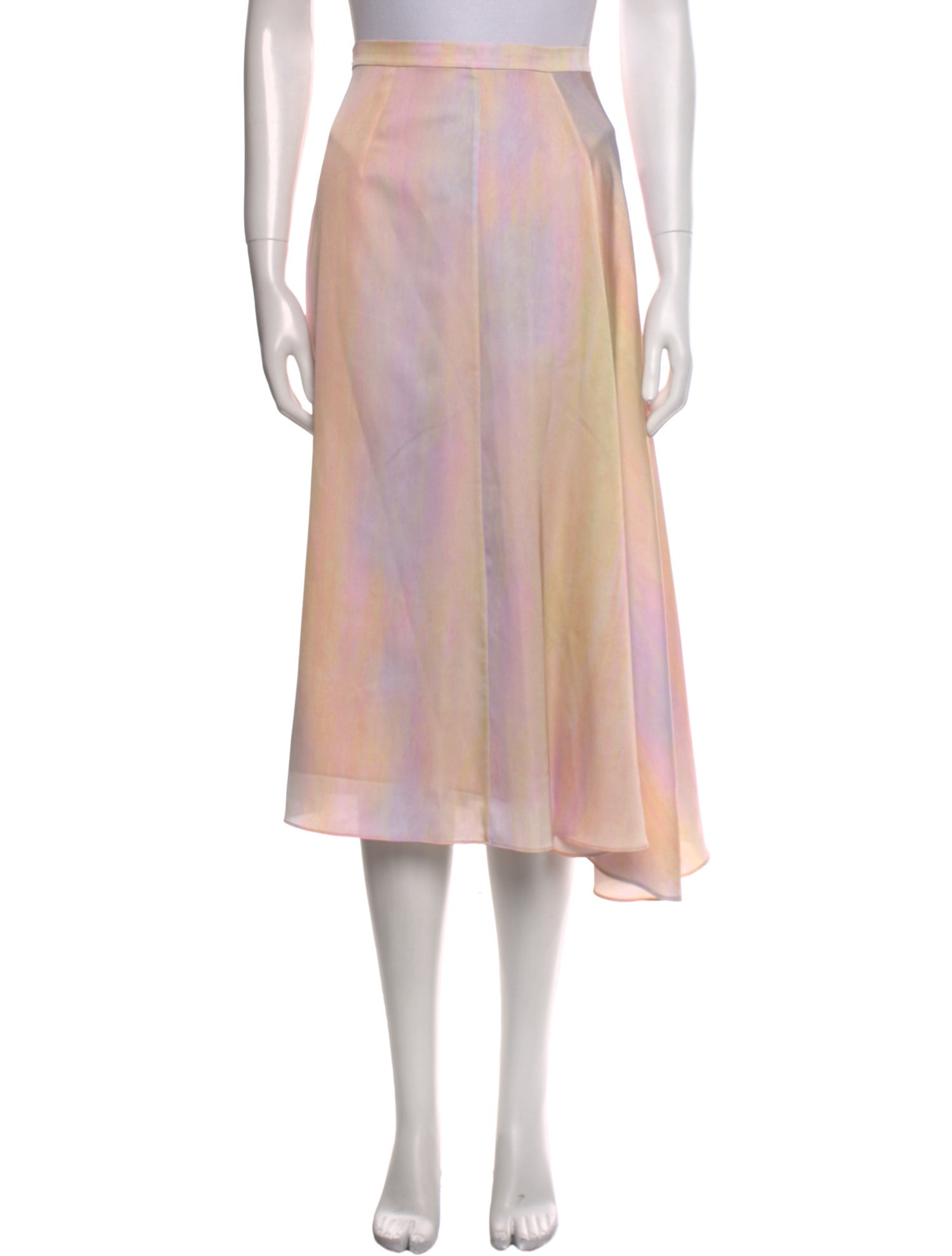 Vince Tie-Dye Print Midi Length Skirt