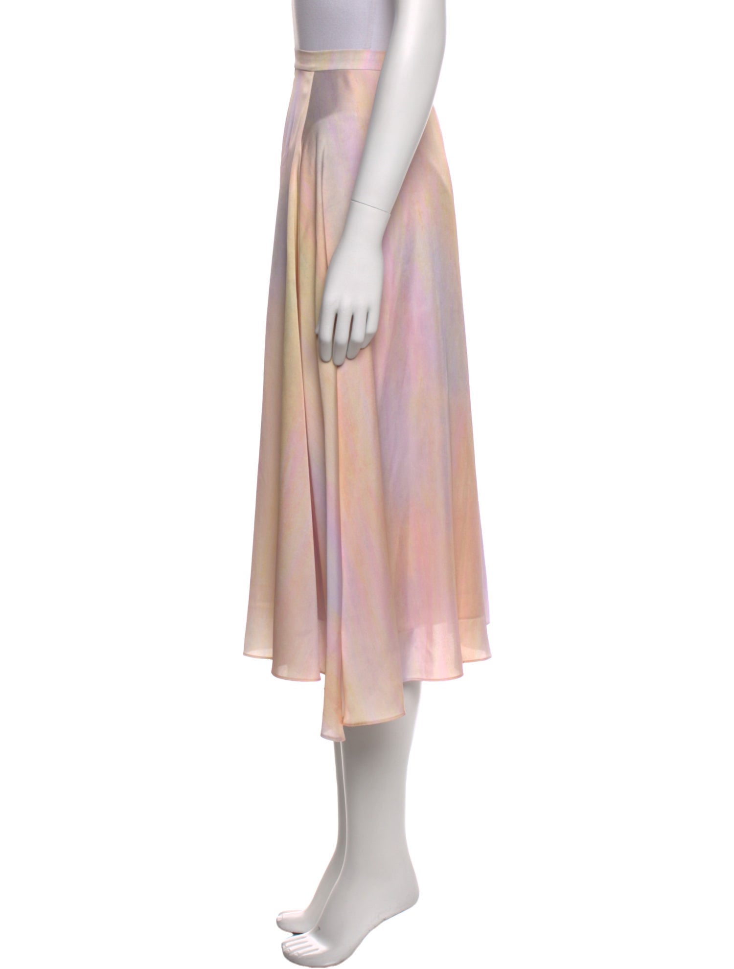 Vince Tie-Dye Print Midi Length Skirt