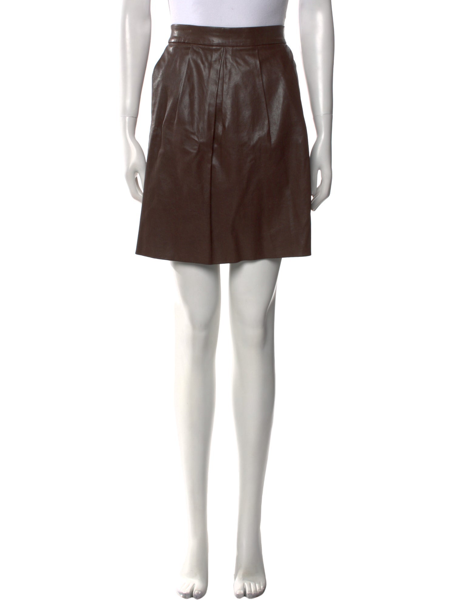 Vince Leather Mini Skirt