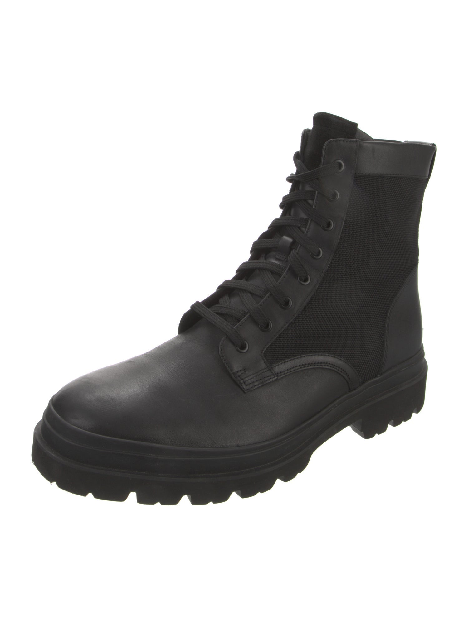 Vince Leather Combat Boots