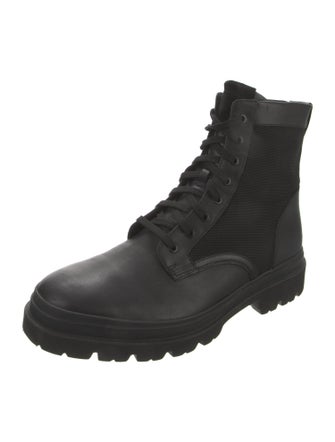 Vince Leather Combat Boots
