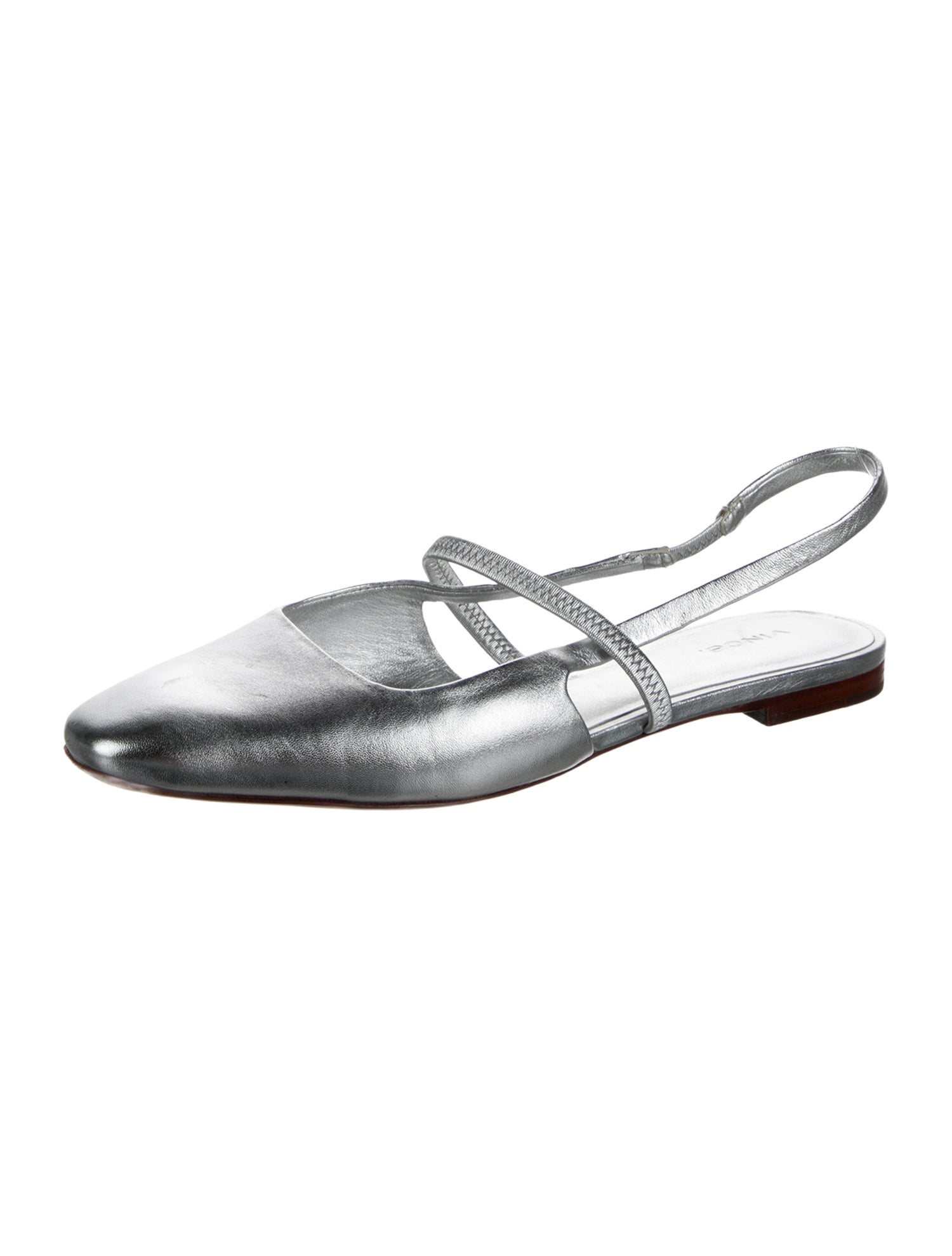 Vince Leather Slingback Flats