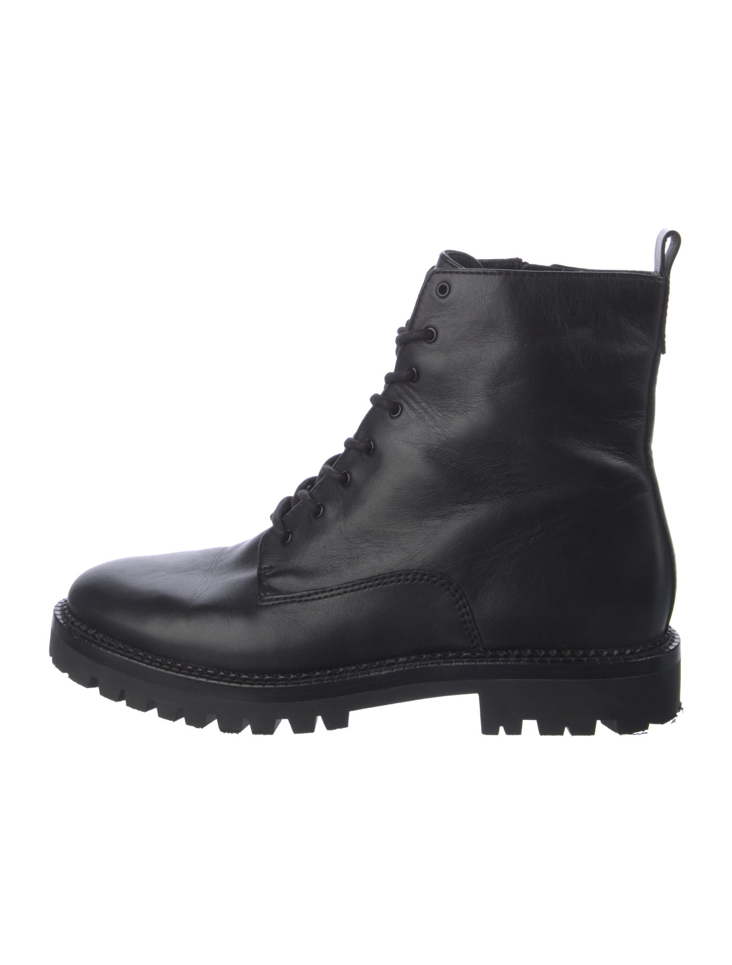 Vince Leather Combat Boots