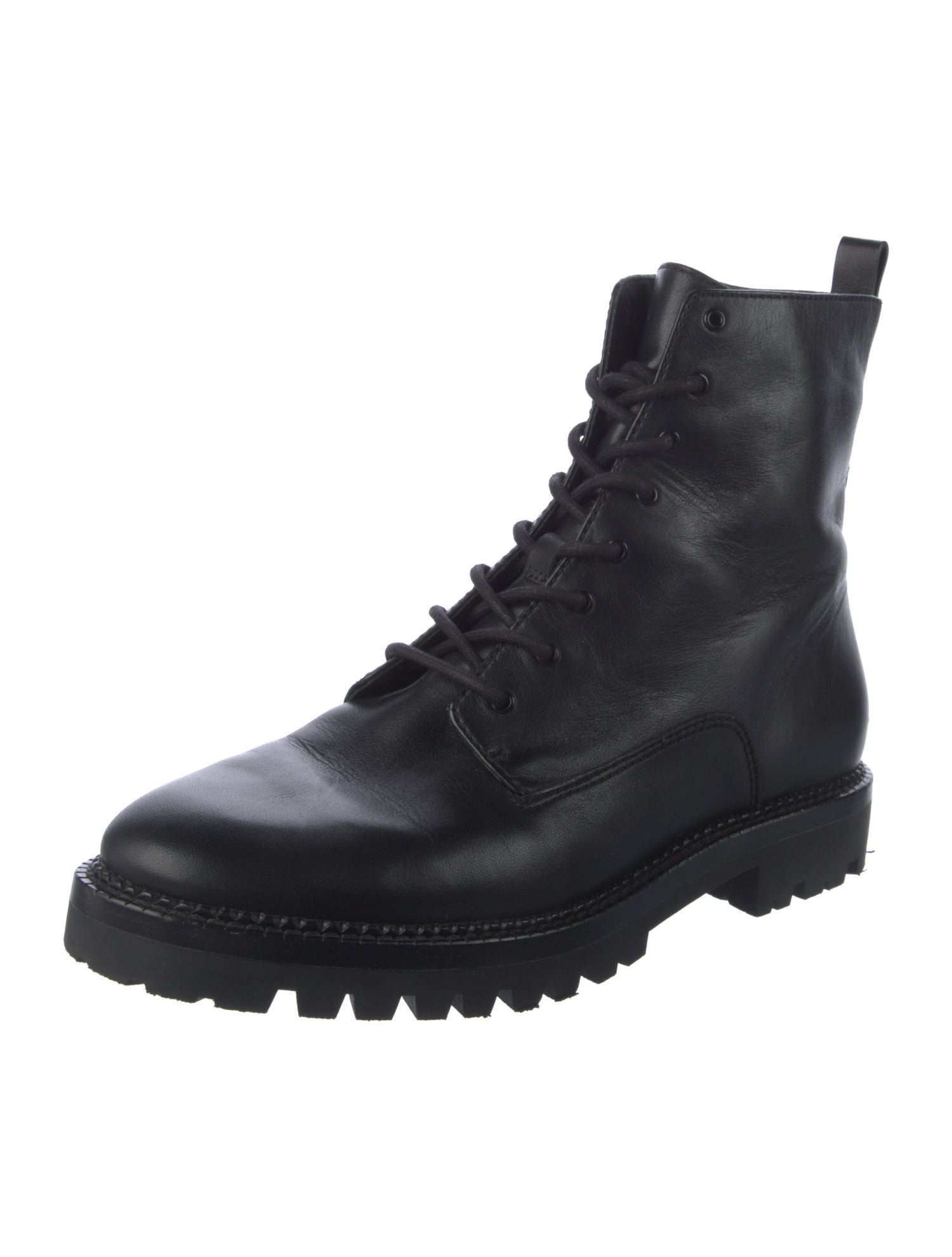 Vince Leather Combat Boots