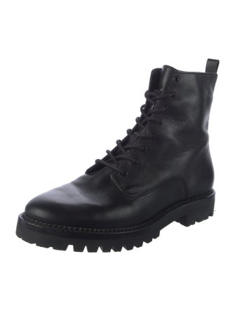 Vince Leather Combat Boots