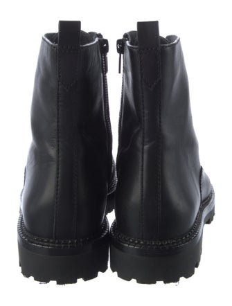 Vince Leather Combat Boots