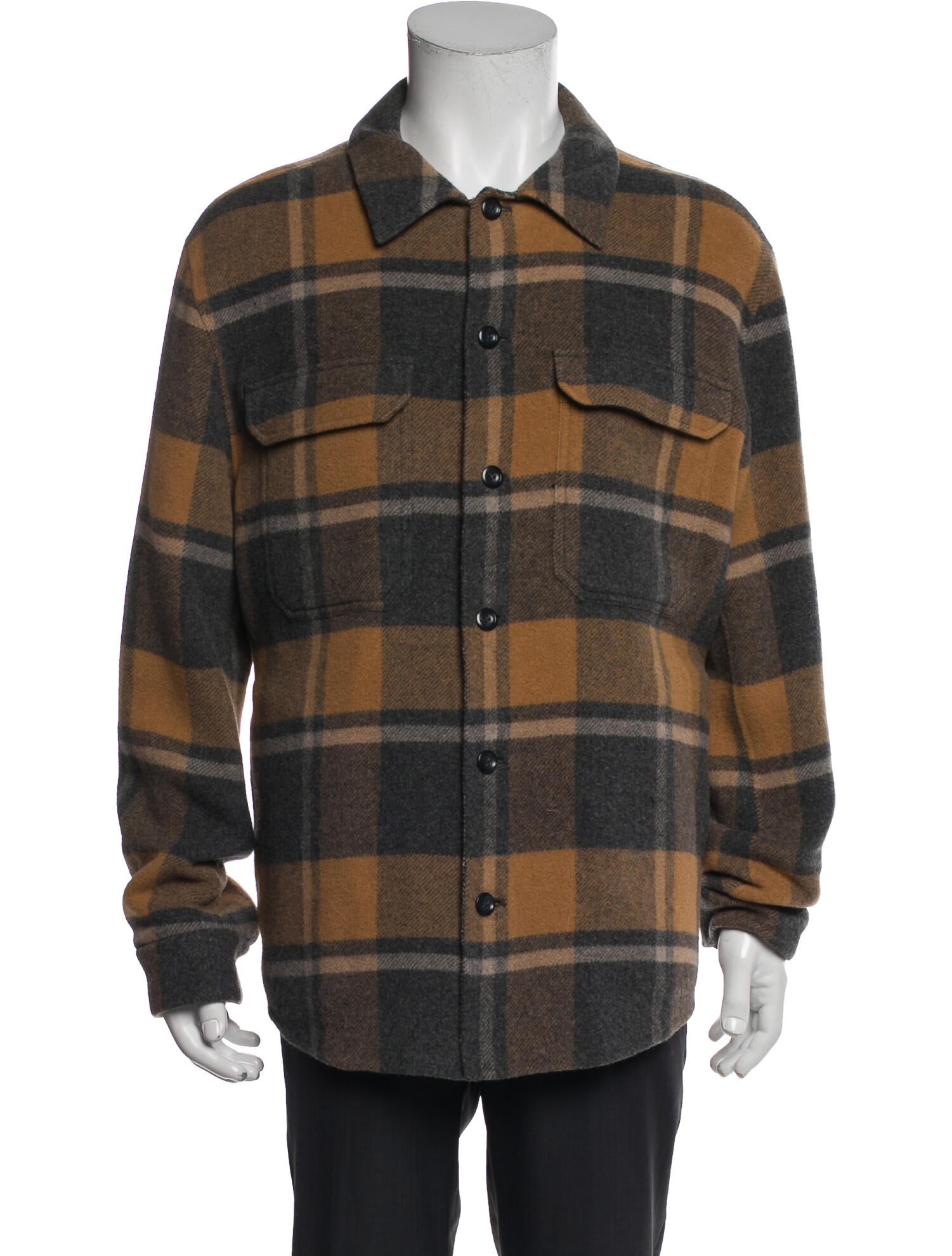 Vince Wool Plaid Print Jacket w/ Tags