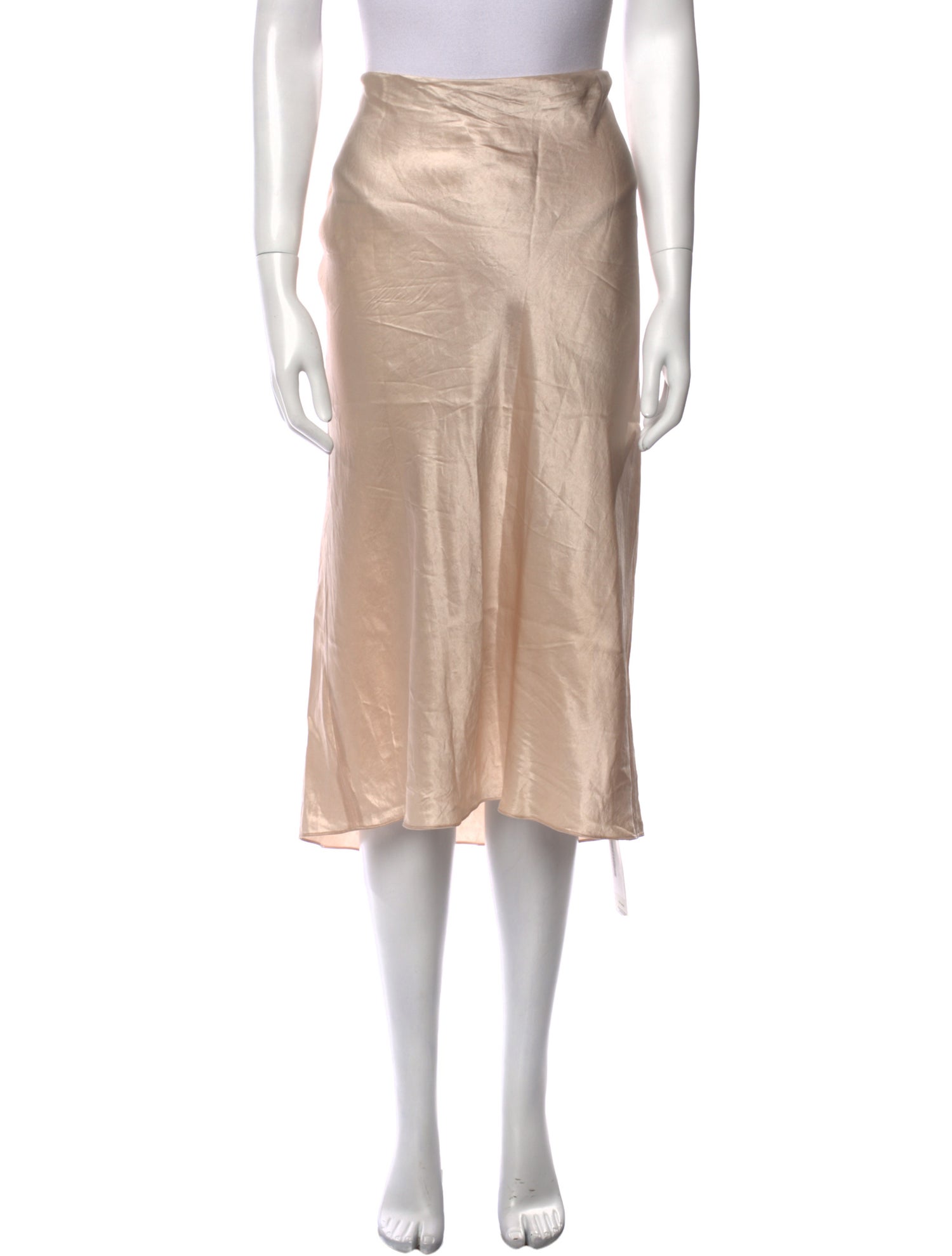 Vince Raw-Edge Trim Midi Length Skirt