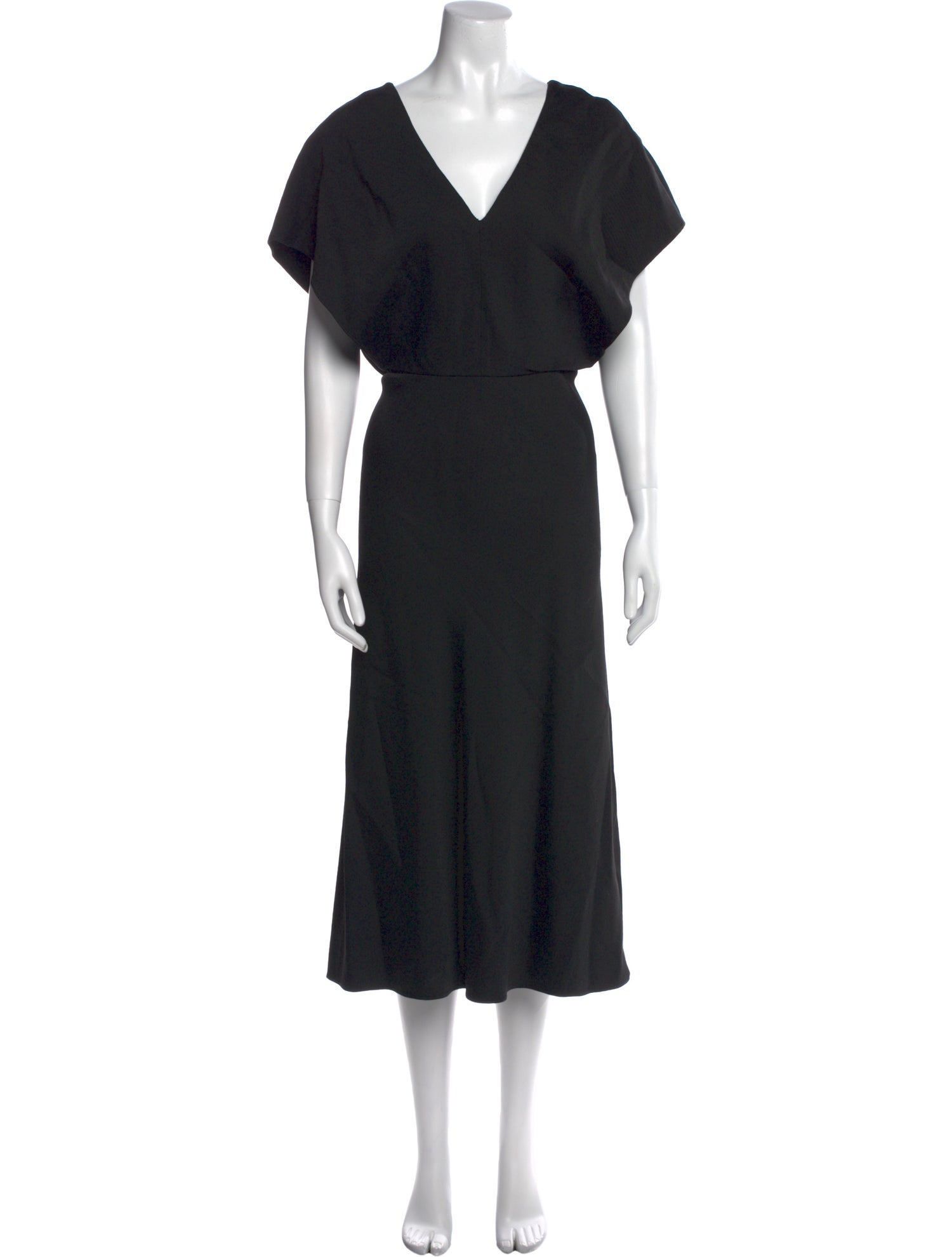 Vince V-Neck Midi Length Dress