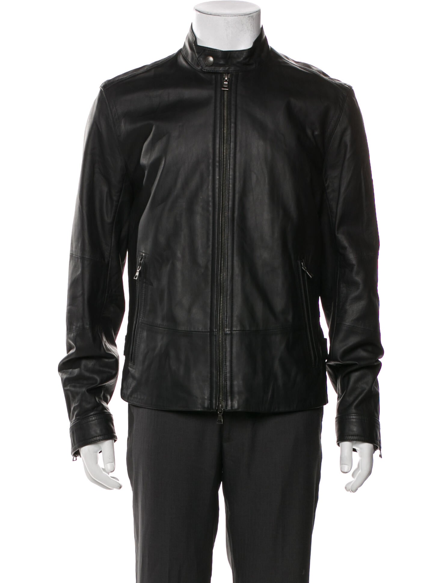 Vince Lamb Leather Moto Jacket