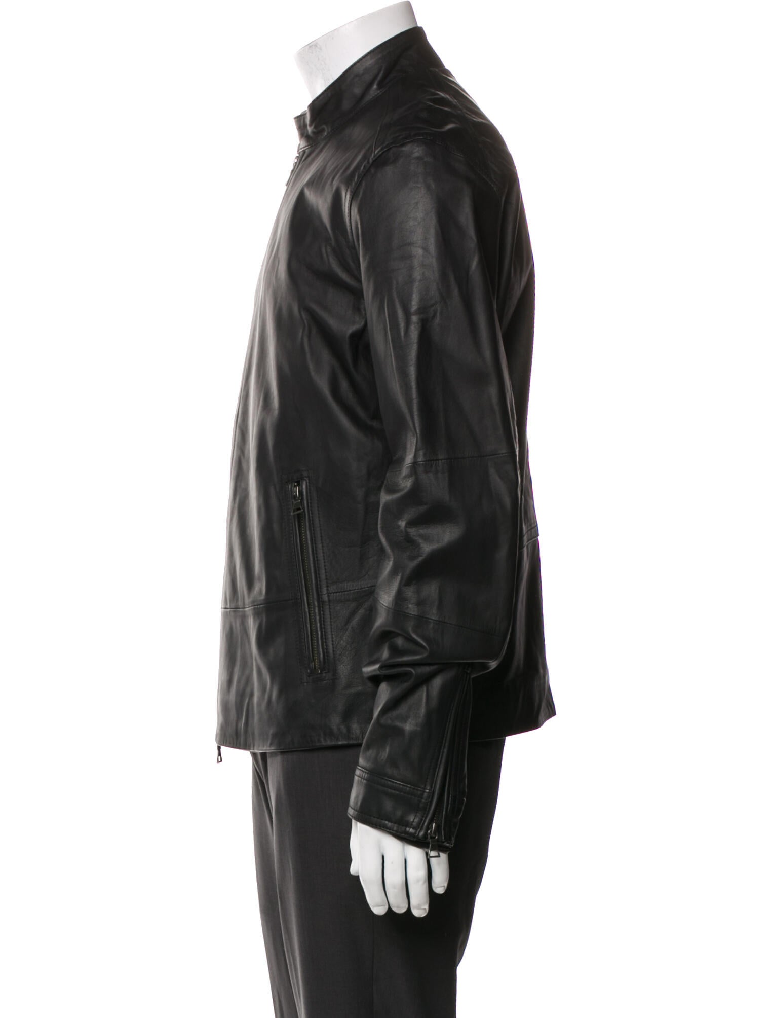 Vince Lamb Leather Moto Jacket