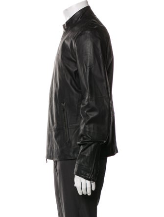 Vince Lamb Leather Moto Jacket