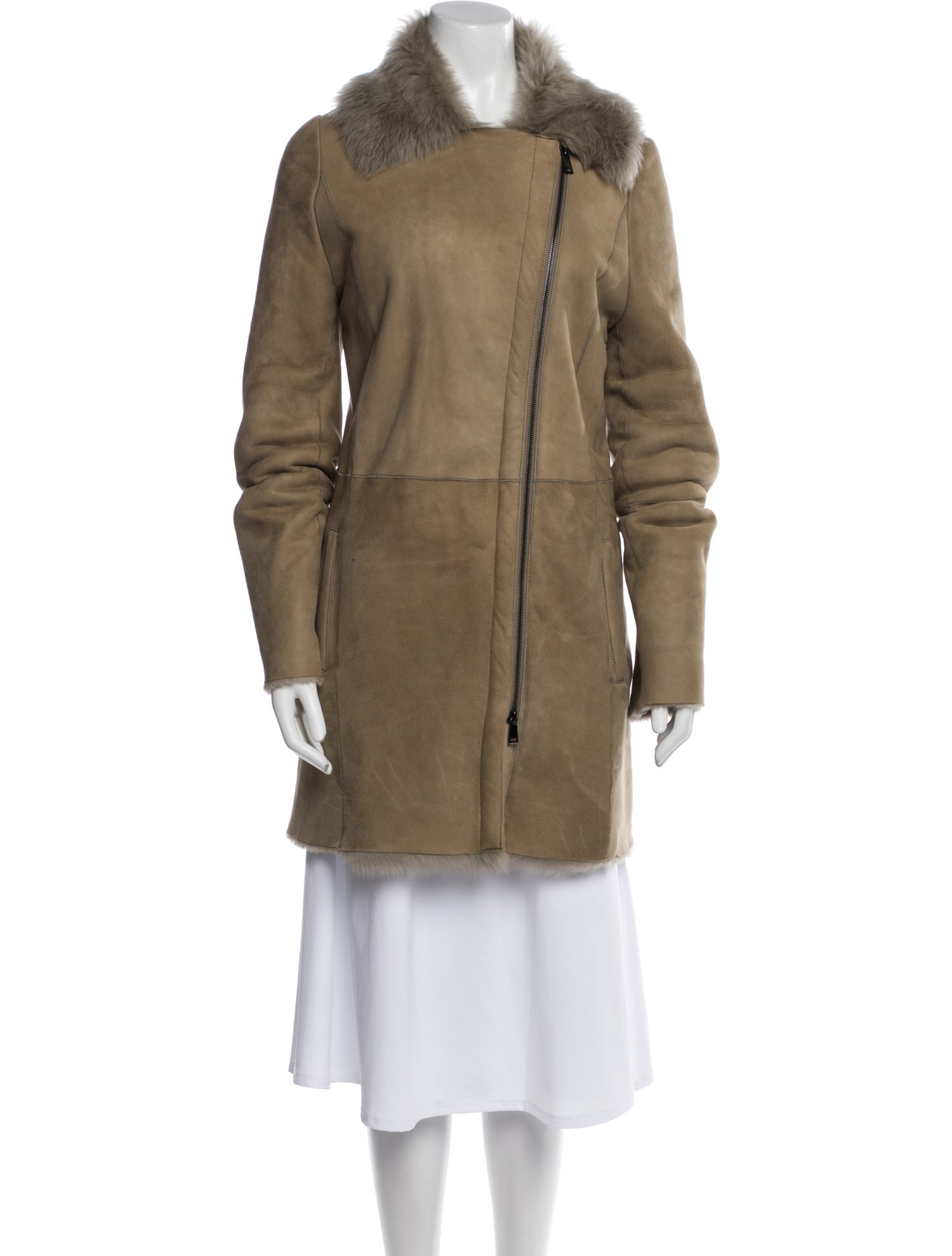 Vince Shearling Faux Fur Coat