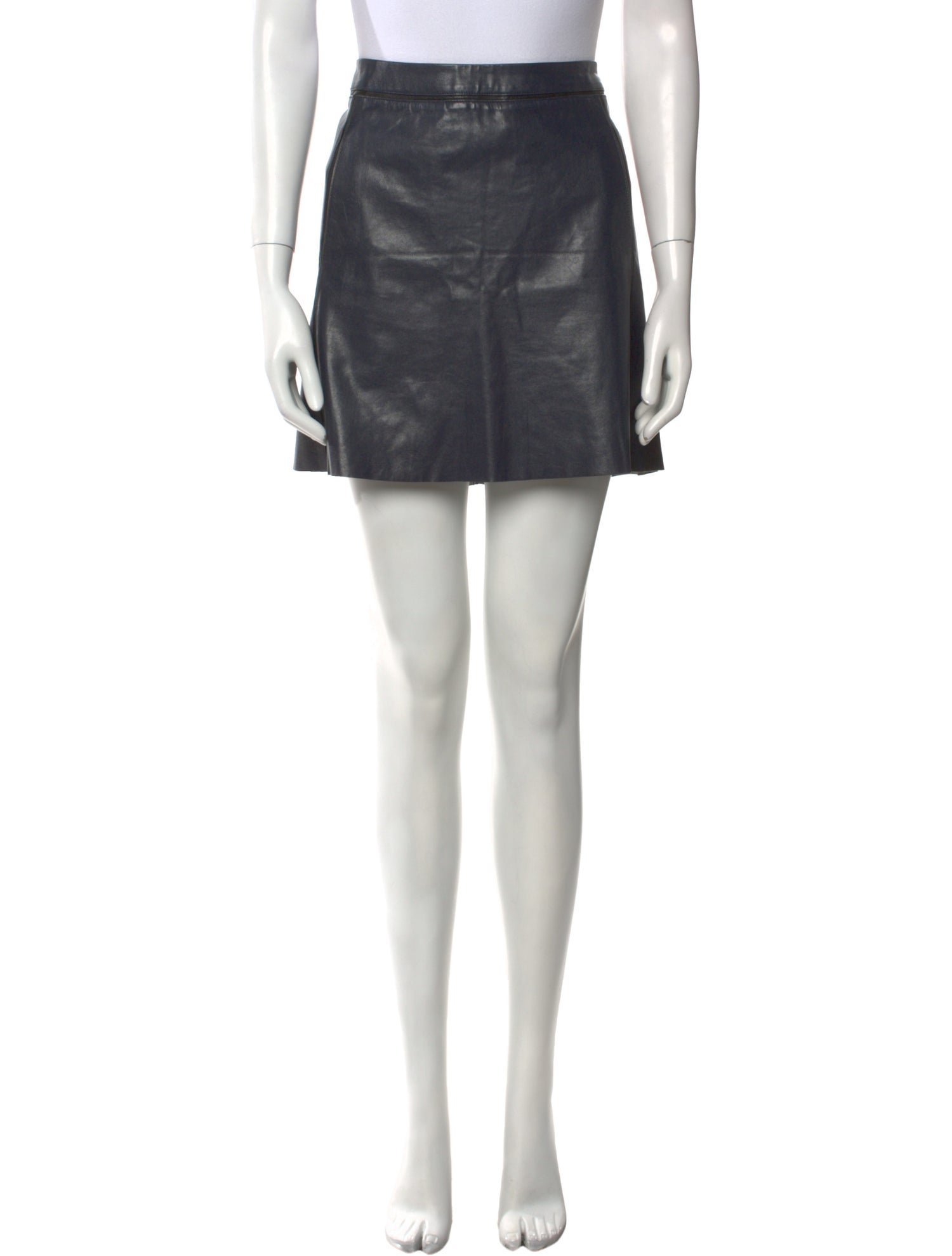 Vince Leather Mini Skirt