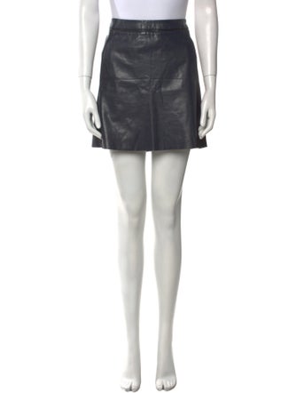 Vince Leather Mini Skirt