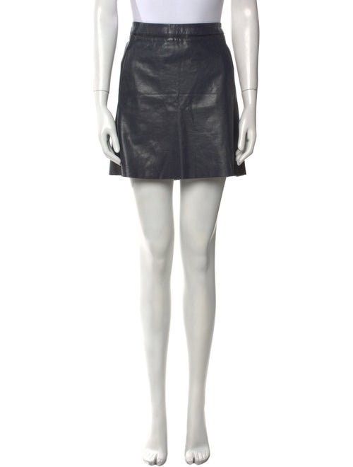 Vince Leather Mini Skirt
