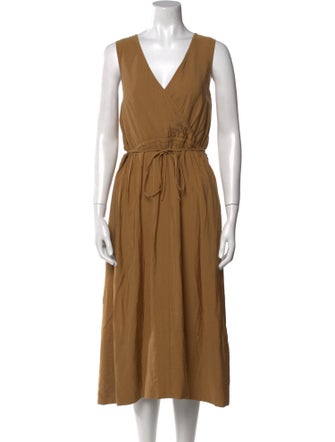 Vince V-Neck Midi Length Dress