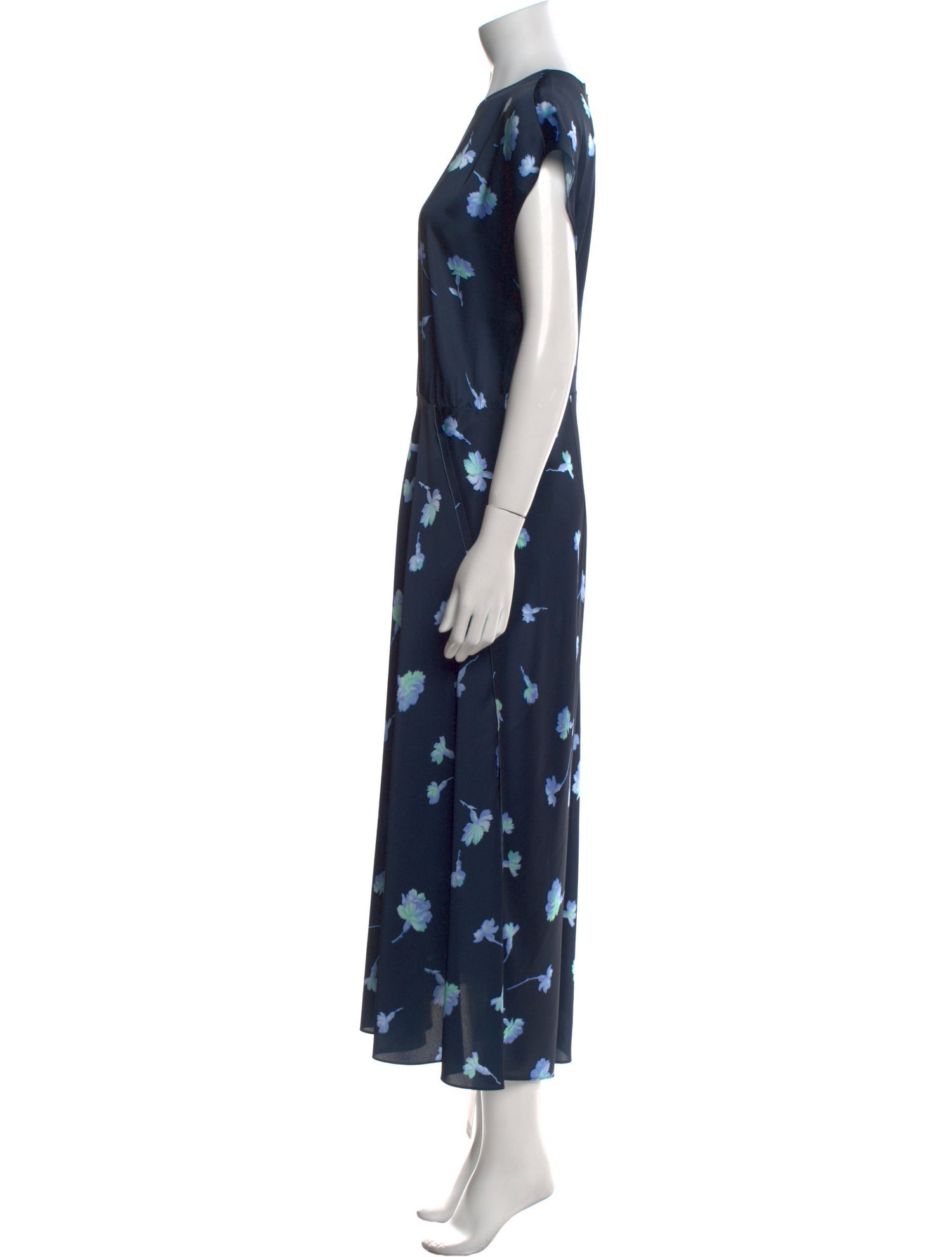 Vince Floral Print Long Dress