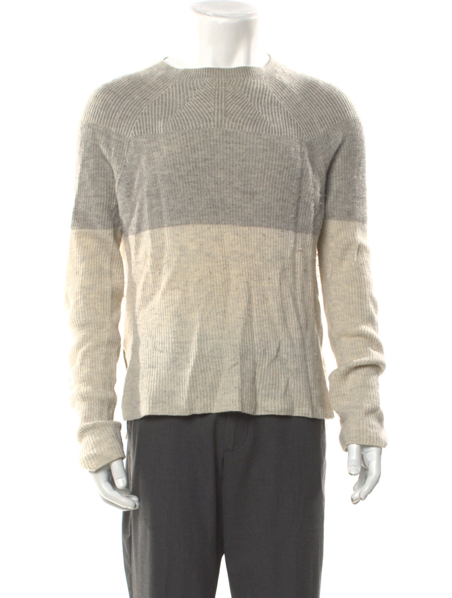 Vince Wool Colorblock Pattern Pullover