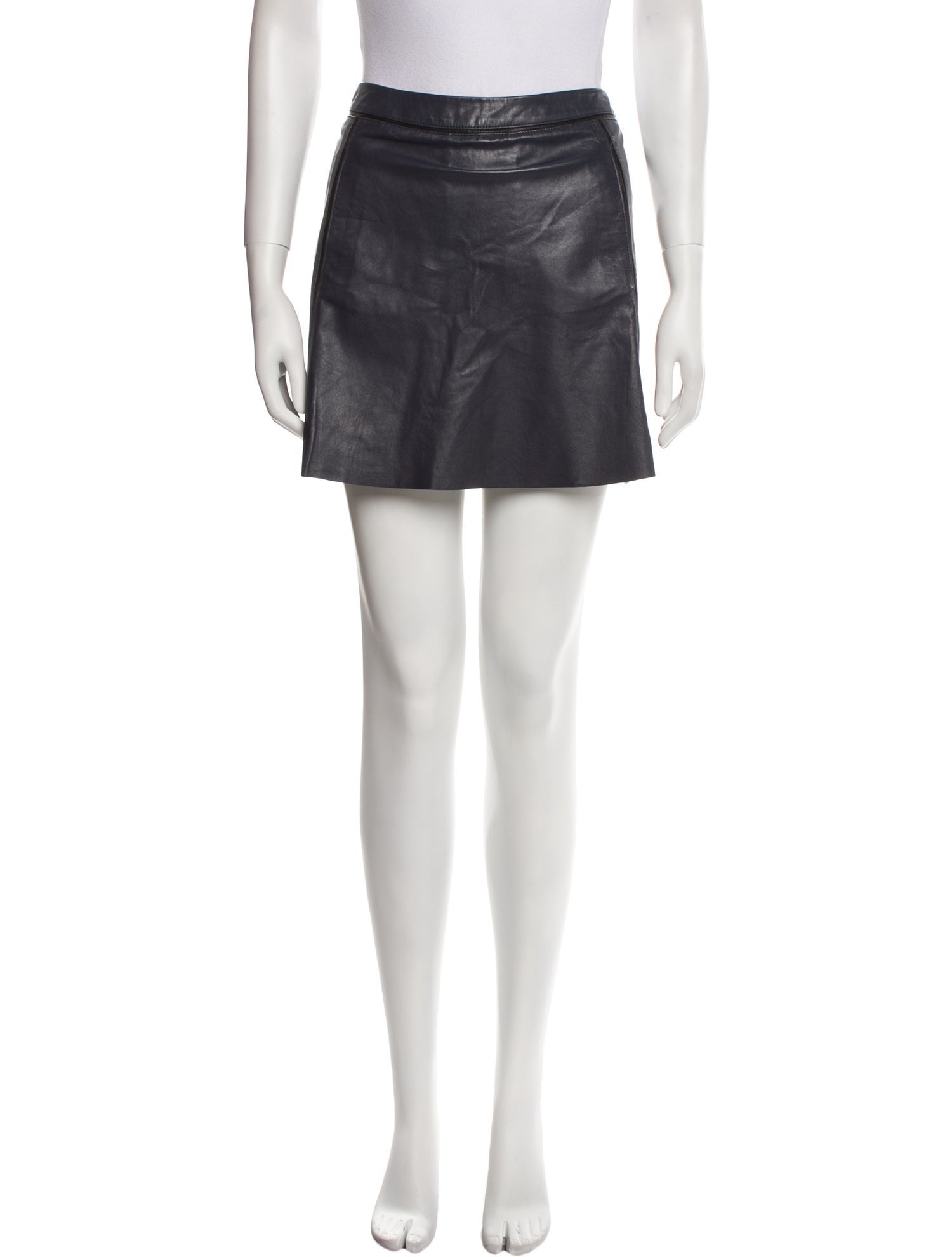 Vince Leather Mini Skirt