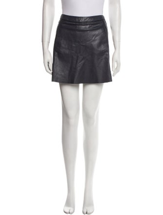 Vince Leather Mini Skirt