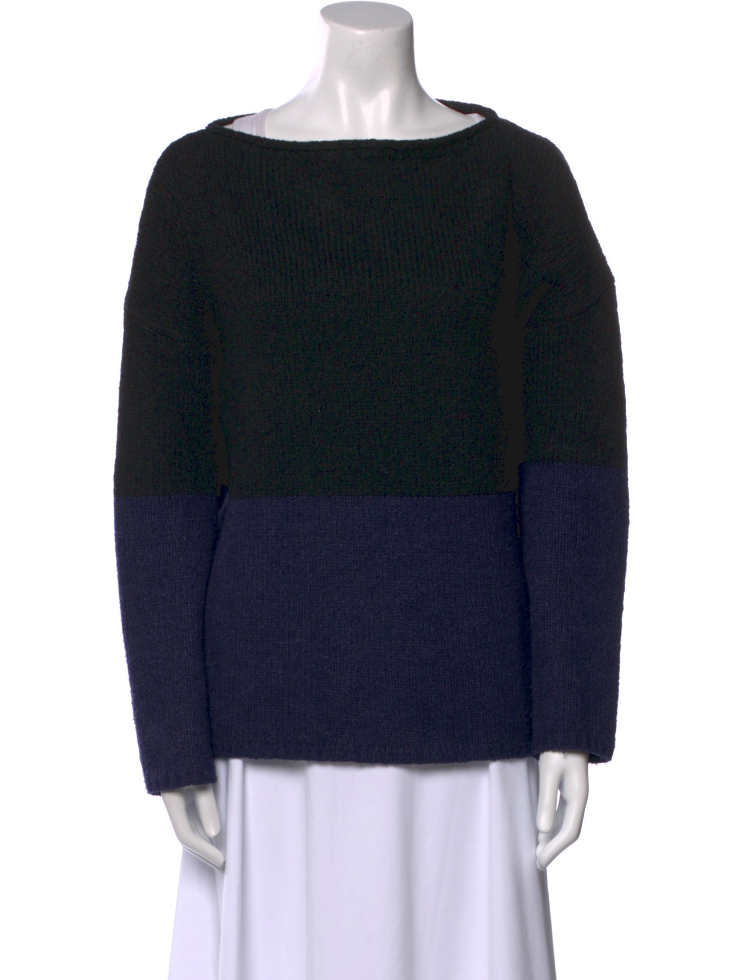 Vince Wool Colorblock Pattern Sweater