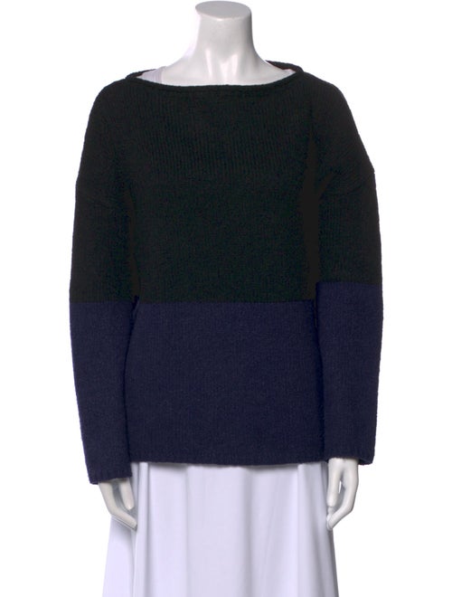 Vince Wool Colorblock Pattern Sweater