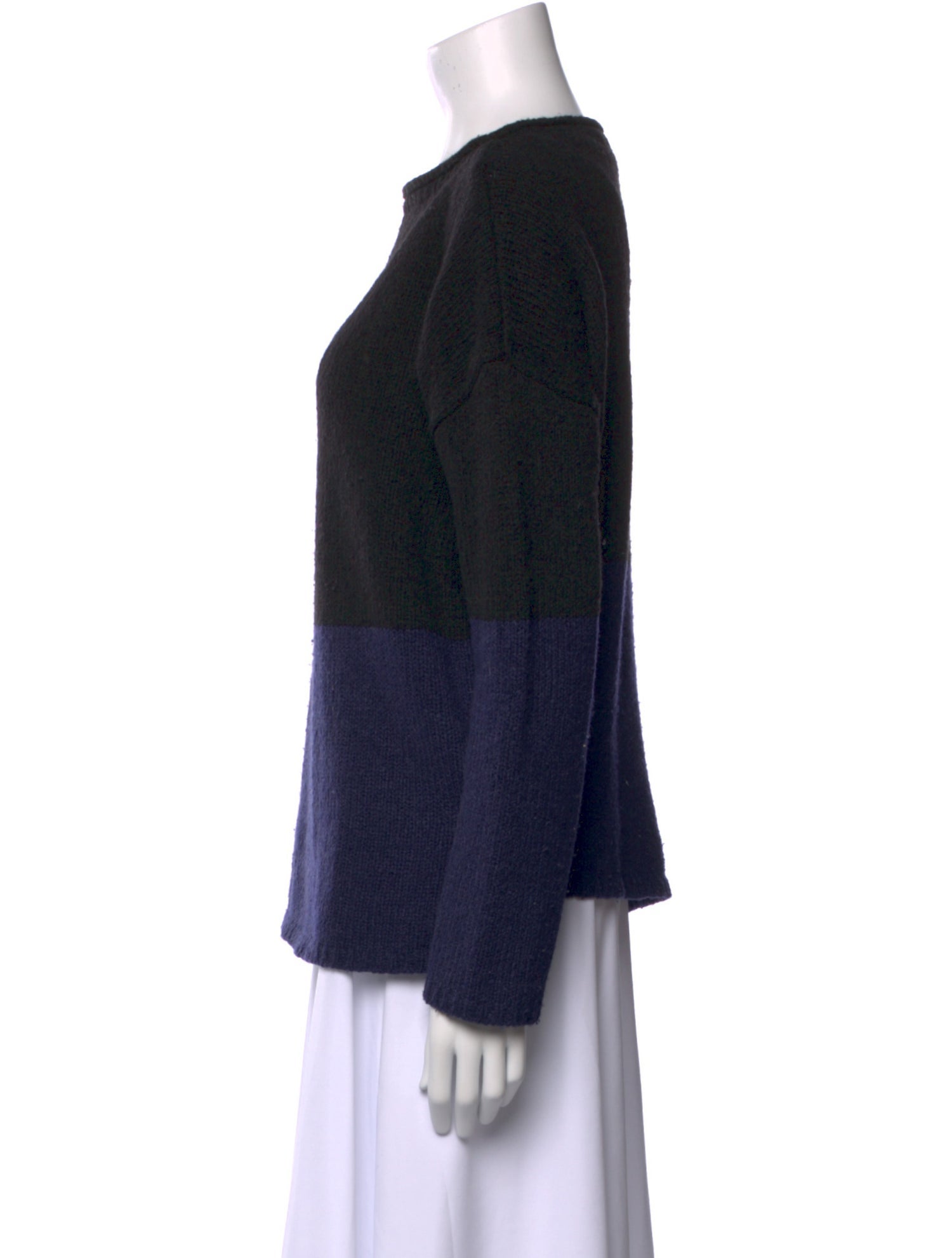 Vince Wool Colorblock Pattern Sweater