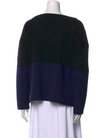 Vince Wool Colorblock Pattern Sweater