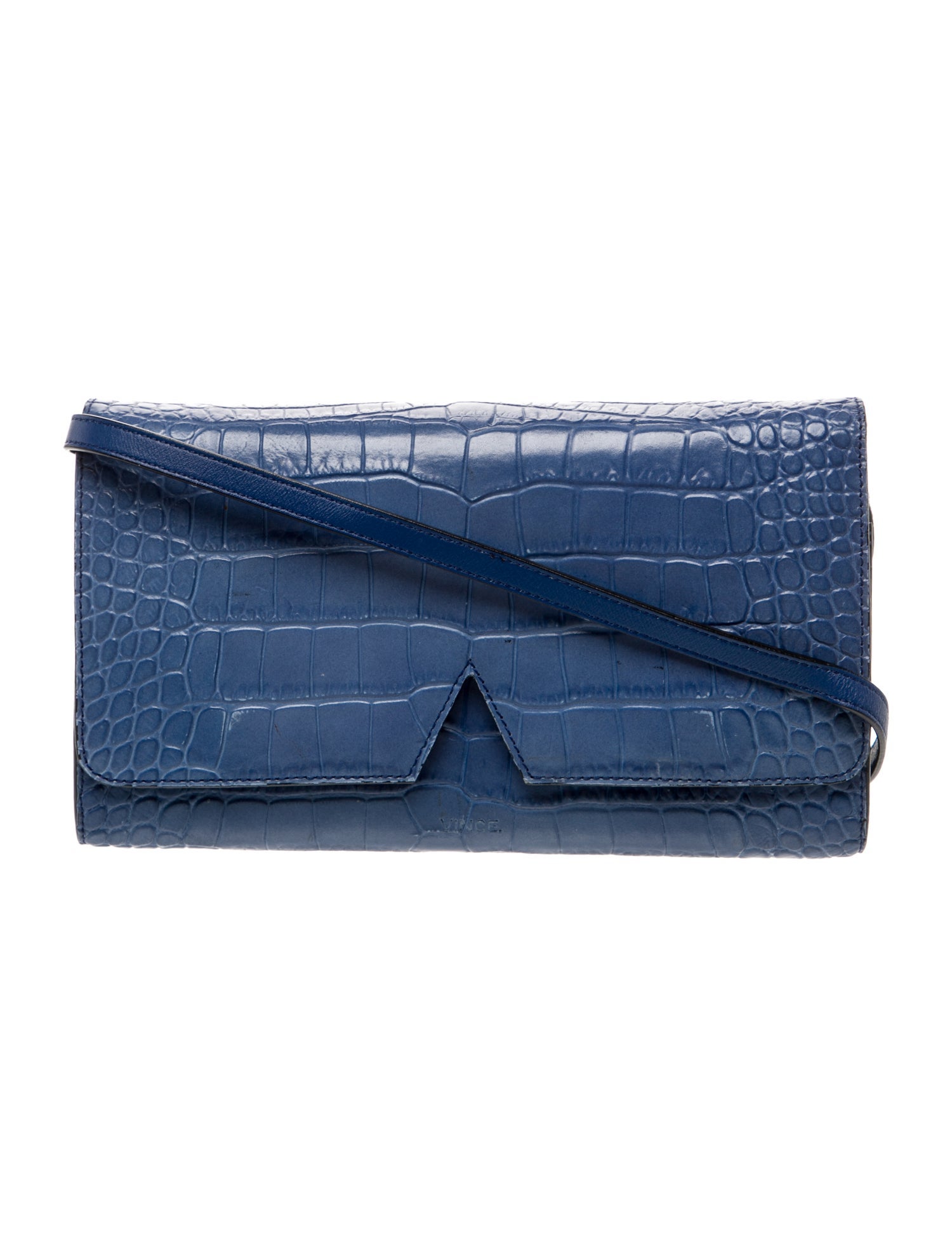 Vince Embossed Leather Clutch