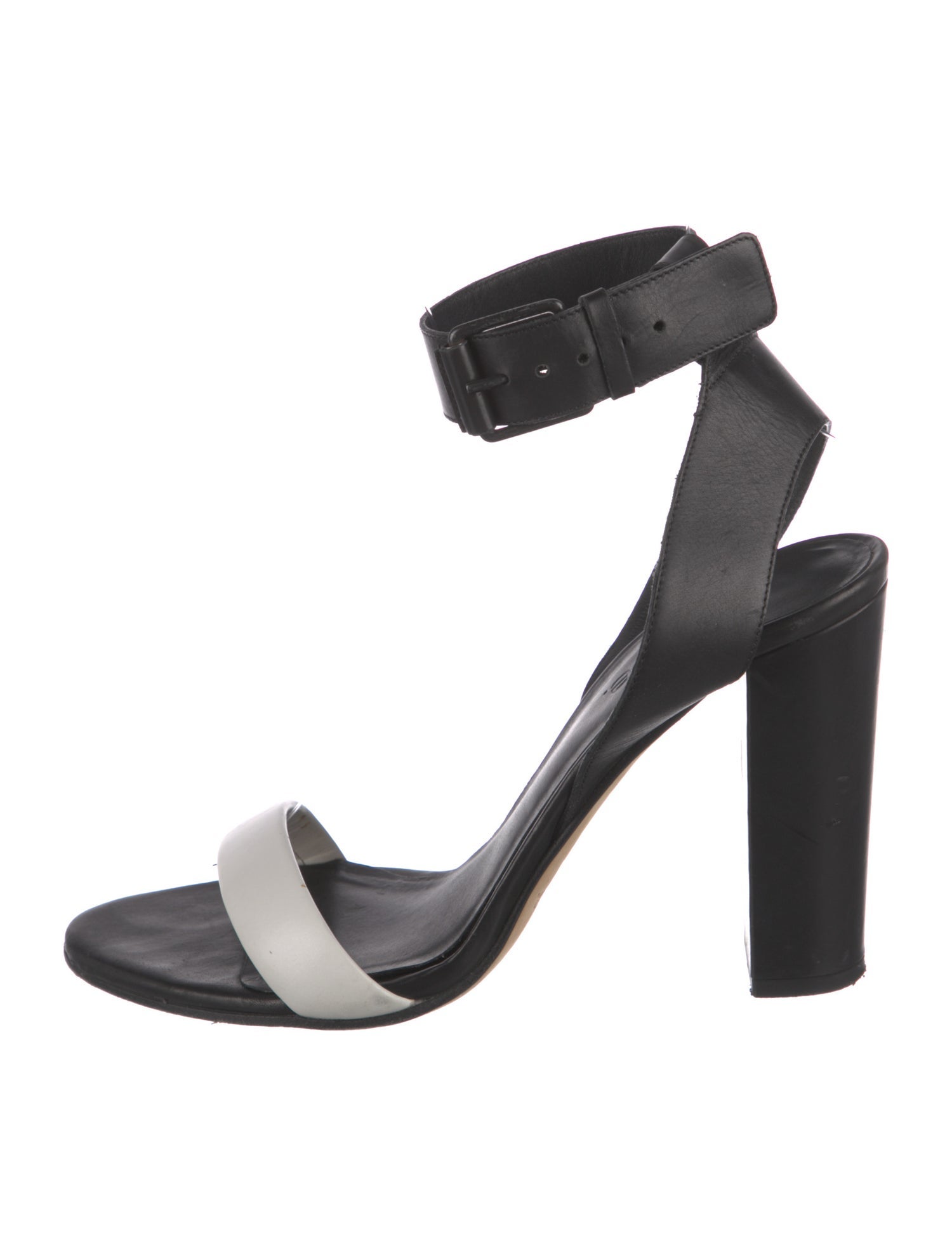 Vince Leather Animal Print Sandals