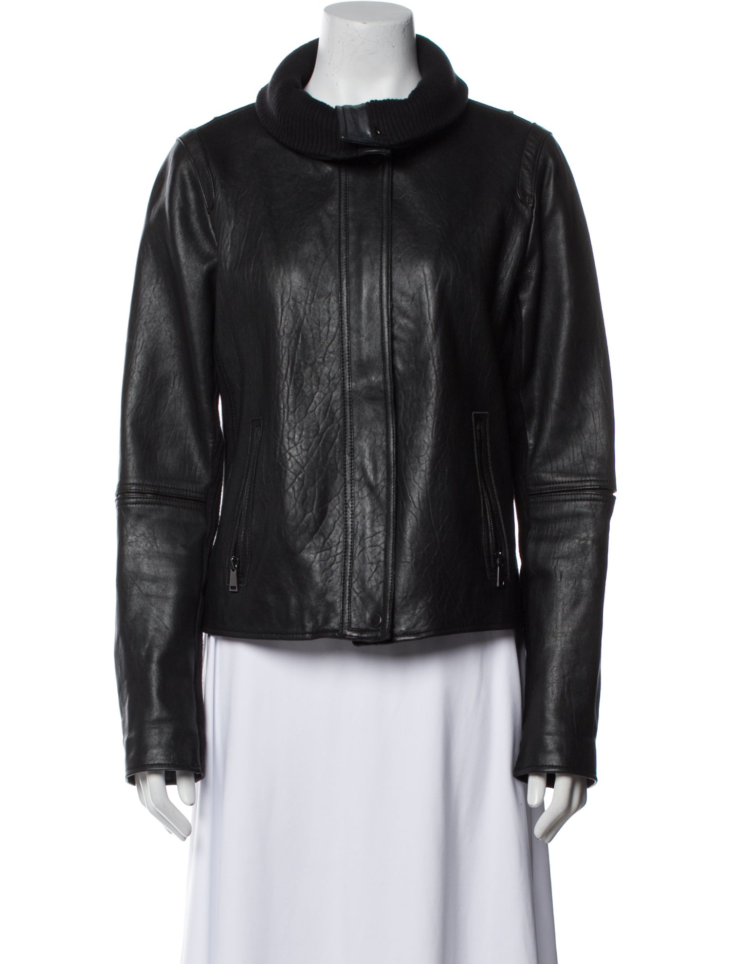 Vince Lamb Leather Biker Jacket